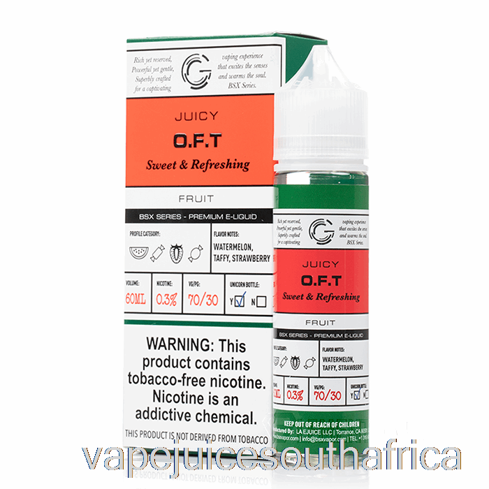 Vape Juice South Africa Oft - Bsx Series - 60Ml 6Mg